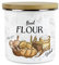 Purely Home Bread Flour Storage Canister - The Bakery Range - White Metal Enamel Kitchen Food Pantry Jar