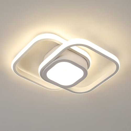 Dorlink LED Ceiling Light, 32W Bedroom Lights Ceiling, 4000K Neutral White Modern Hallway Ceiling Light Fitting, Kitchen LED Lighting, Flush, Square Lights Ceiling for Living Room, Bathroom