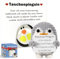 Pocket Hug Positive Pinguin,Kreative Strickwolle Pinguins Puppe,Glücksbringer Kuscheltier,Mini-Plüsch Figuren,Geschenke für Frauen,Pinguin Spielzeug mit Positiver Karte,Mutmacher Geschenk