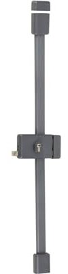 Vachette Serrure en Applique multipoints Horizontale à tirage MULTIBLINDE série 8800, Tirant Droite, Certifiée A2P*, Haute sécurité, 3 Points de Fermeture, 4 clés VIP+ brevetées incluses, Gris