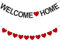 LEEQ Welcome Home Guirnalda - Decoracion de Welcome Home Pancarta, Fiesta de Welcome Home Guirnalda para Fiestas Familiares