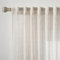MYSKY HOME Gardinen Vorhänge Wohnzimmer Gardine Boho Vorhang Rückseitenlasche 2er Set Gardine Leinenoptik Halbtransparent Falten Curtains for kinderzimmer, H 260 x B 140 cm, Beige