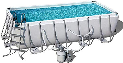 XANAYXWJ Large and Private Rectangular Frame Swimming Pool Set - 13ft x 79ft x 39in - Perfect for Family Fun and Summer Water Games with Pump
