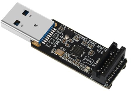 BEBIKR USB3.0 Adapter-Kartenleser EMMC-Adapter V2 für EMMC-Modul und Speicherkarten Speichergerät