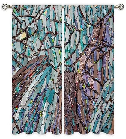 Curtain Brick Lila Braun Blackout Curtain Weich Vorhang mit ösen Waschbar Gardinen Wohnzimmer Blackout Vorhang Curtains Living Room Scheibengardinen Verdunklungsvorhänge Vorhänge 2x140x160cm