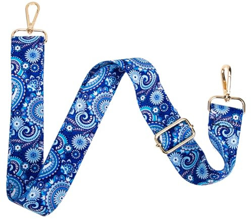 CORHAD Adjustable Floral Print Banjo Strap Comfortable Musical Instrument Strap for Banjo Guitar and Ukulele Vintage Style Adjustable Belt for Musicians