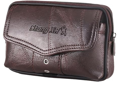 Clutch Schwarz Lack Modische, neutrale, einfarbige Haspe-Gürteltasche, Hüfttasche, Handytasche, Kartenpaket Clutch Schwarz Glitzer Klein (Coffee, One Size)