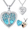 Odinstone Lebensbaum Medaillon Kette 925 Sterling Silber Türkis Foto Medallion zum öffnen mit Bild Anhänger Halskette Baum des Lebens Amulett Familie Schmuck für Damen Mädchen Mutter