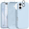 GONEZ Magnetic for iPhone 16 Case, [Compatible with Magsafe] [Screen Protector + Camera Lens Protector], Liquid Silicone Shockproof Protective Phone Case for iPhone 16 6.1, Blue