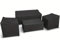 Besttoolifes Lot de 4 housses de protection robustes et fiables pour meubles de jardin, imperméable, résistante aux UV, résistante aux déchirures (noir, 200D)