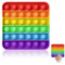 Anti Stress Popit Spiel, Antistress Plopp Spielzeug, Silikon Sensorisches, Stress Relief Anxiety Relief, Sensorisches Push Poppets Bubble Fidget Toys für Autismus Kinder und Erwachsene(Farbig)