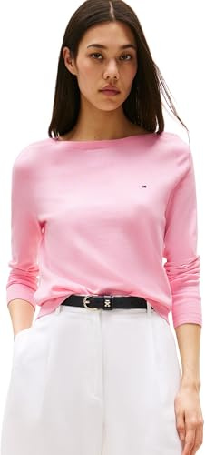 Tommy Hilfiger Donna Pullover Pullover in Maglia, Rosa (Classic Pink), S