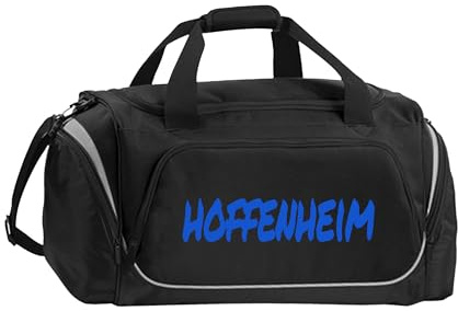 multifanshop Sporttasche - Hoffenheim - Textmarker - Druck blau - Tasche Größe one size schwarz