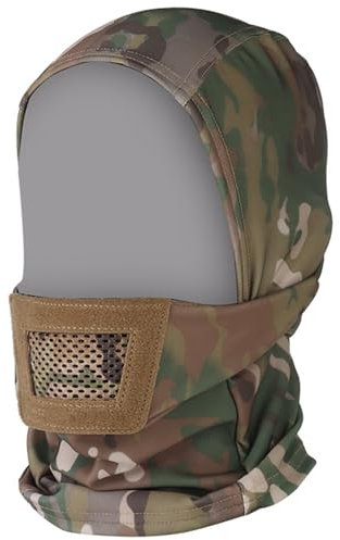 Taktische Maske, Airsoft -Gesichtsschutz mit atmungsaktivem Mundschutz, taktische Maske in Kombination mit Helm/Airsoft -Maske für Filmprops und taktische Spiele, Mesh -Maske