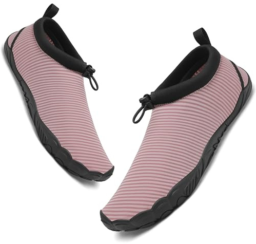 Mishansha Herren Badeschuhe Damen Atmungsaktiv Wasserschuhe Schnelltrocken Barfuß Aquaschuhe Rosa Gr.40