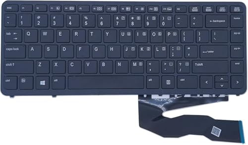Nouveau clavier de remplacement des États-Unis pour HP EliteBook 840 G1 G2,850 G1 G2 Ordinateur portable non rétroéclairé clavier noir avec cadre