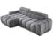 Ecksofa BULL 285x168x77/97 cm, Linke Seite Mit Schlaffunktion, Elektrisch Ausziehbarer Sitzfläche, Verstellbaren Kopfstützen, Dunklen Buchenholzfüßen, Hydrophobem SALVADOR-Bezugstoff - Graphit