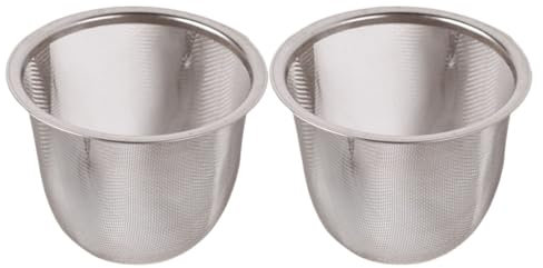 Lot de 2 filtres à théière pour filtrer le café en vrac et les boissons (7 cm)