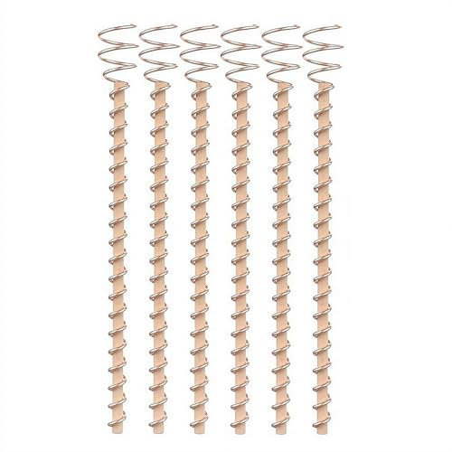 Electroculture Plant Stakes,16.9Electroculture Copper Gardening Antennas, Tensor Rings Kit, Copper Coil Garden Stakes for Growing Vegetable Garden Plants Support (6Pcs)