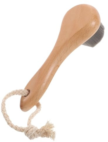 HEATSHAKING Langstielige Gesichtsreinigungsbürste Mit Natürlichen Borsten Für Effektive Porentiefe Reinigung Sanfte Peelingwirkung Und Stimulierende Hautmassage Ergonomischer Holzgriff Für Män