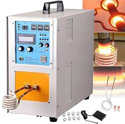 ZenSeFarin Horno Calentador De Inducción Alta Frecuencia 15kw,Horno De Fusión De Enfriamiento,Soldador De Hierro,Tratamiento Térmico,Forja,Horno De Alta Frecuencia(200-600 A, 30-100 Khz)
