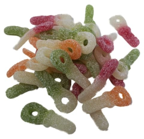 Fruchtgummi Tropical sauer gezuckerte Tongen vegan 3farbig 1000g