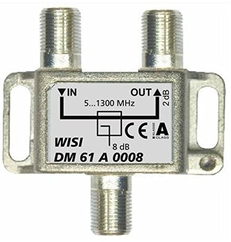 WISI 75112 DM 61 A 0008 Abzweiger, 1,3 GHz, 1-fach, 8 dB silber