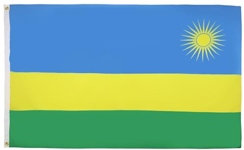 AZ FLAG - Flagge Ruanda - 150x90 cm - Republik Ruanda Fahne 90 x 150 Cm Feiner Polyester - Flaggen
