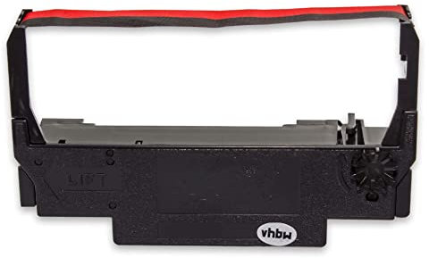 vhbw Farbband Nylonband Tintenband kompatibel mit Nadeldrucker Schultes FD-2, FD-5 Ersatz für ERC-38 B/R, ERC-30, ERC-34.