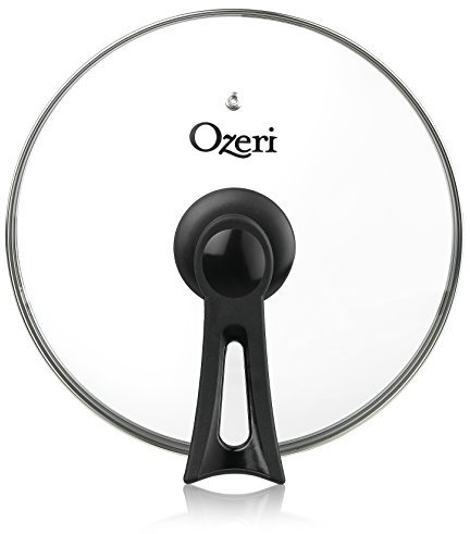 Ozeri ZP2-26GL - Tapa para sartenes de pie con fritas de vidrio templado, 10 unidades, vidrio, Transparente, 12 pulgadas