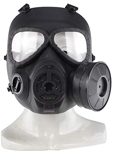 Huenco Tactical Dummy Gas Mask Paintball Full Face Skull CS Mask for Cosplay Protection Halloween Masquerade