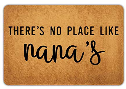Joelmat There's No Place Like Nana's Entrance Non-Slip Outdoor/Indoor Rubber Door Mats for Front Door/Garden/Kitchen/Bedroom 23.6x15.7…
