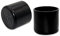 Flyshop Lot de 4 Embouts de Pieds de Chaise en PVC Souple Anti-Rayures pour protéger Le Sol des Meubles et des Tables 38 mm, 3,8 cm, Noir, Ronds