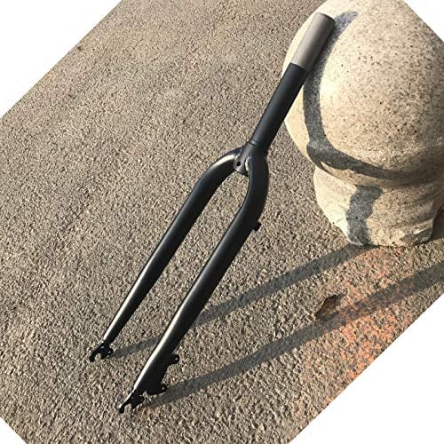 DONSP1986 26 Fork Steel 1-1/8 INCH Threadless Black-Fixed Bicycle MTB Road Cruiser Bike Fork Steerer 250mm-Disc Brake