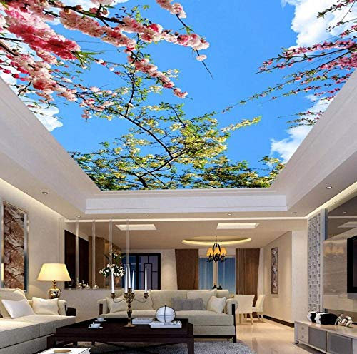 3D Wandbilder Tapete Europäischer Stil Blauer Himmel Blume Wohnzimmer Schlafzimmer Abgehängte Decke Fresko Wandbild Tapete-430 * 300cm