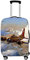 Elastisch Kofferhülle, DOTBUY 3D Flugzeug Reise Kofferschutzhülle Gepäck Cover Reisekoffer Hülle Schutz Bezug Schutzhülle Waschbare Reisetasche Kofferbezug (I,XL (30-32 Zoll))