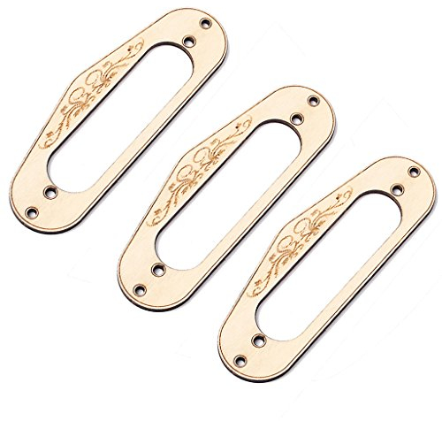 Alnicov 2 Stück Ahornholz Single Coil Tonabnehmer Surround Plate Mounting Ring für Gitarre