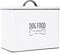 OUTSHINE White Farmhouse Dog Food Bin - Can Be Personalized | Dog Food Storage Container with Lid | Powder Coated Carbon Steel | Cute Pet Food and Treat Canister | Gift for Dogs and Owners
