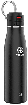 TAKEYA 52502 Insulated Coffee Mug Travel, Stainless Steel, Silicon and BPA Free, Onyx