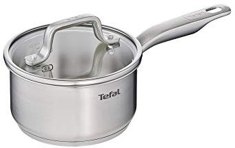 Tefal, Virtuoso - Cacerola de acero inoxidable de inducción 16 cm/1,5 L + tapa, E4922274, revestimiento antiadherente de titanio más fuerte, tecnología Thermo Signal ™, apto para todas las estufas,