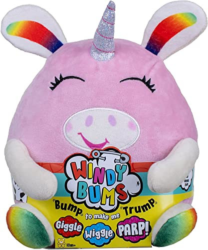 Windy Bums Unicorn Cheeky Farting Toy/Funny Gift: Cuddly Unicorn Stuffed Parps, Wiggles and Giggles. Funny Sounds/Moves Around, Fun for Everyone