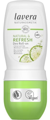 lavera NATURAL & REFRESH Deo Roll-On - Uni - Bio-Kalk und Mineralien - 48h Schutz - ohne Aluminium - vegan - Naturkosmetik (75ml)
