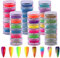 Duufin 36 Colours Pigment Nail Powder Colorful Fluorescent Iridescent Pearlescent Pigment Powder for Nail Art and Crafts