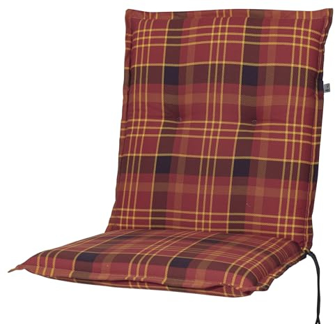 Kettler Polen KETTtex 2393 Auflage Niederlehner Milano rot-gelb kariert 102x49x6 cm Sitzpolster