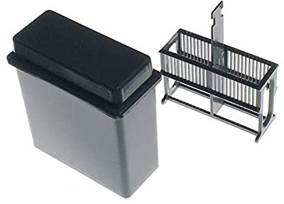 MUHWA 24 Places Mikroskop-Objektträger und Glas, Grau