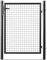 Gardenode Easy Clôture Portillon grillagé en Acier galvanisé Maille 50 x 50 Passage L 1m x H1m50 Noir