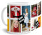 Foto-Tasse zum selbst gestalten mit Foto-Collage für 9 Wunschfotos - Geschenk für Familie, Freunde, Geburtstag, Weihnachten - Keramik Weiß, 300 ml I Personalisiert