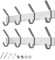 Dripex Garderobenhaken 4 Haken Garderobenleiste Edelstahl Gebürstet für Jacken Kleider bis zu 20kg belastbar Hakenleiste für Flur Vorzimmer 27cm (Silber, 2 Stück)