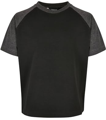 Urban Classics Herren Boys Raglan Contrast Tee Black/Charcoal, 110/116