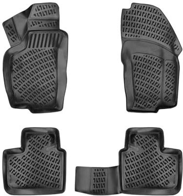 Fußmatten 3D Gummimatten kompatibel mit Alfa Romeo 156 1997-2006 Limo Sportwagon TPE 4X